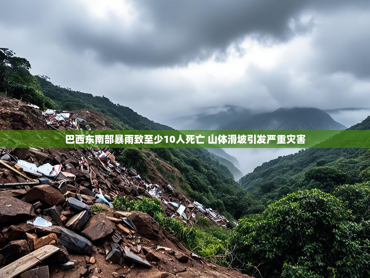 巴西东南部暴雨致至少10人死亡 山体滑坡引发严重灾害 巴西东南部暴雨致至少10人死亡 山体滑坡引发严重灾害
