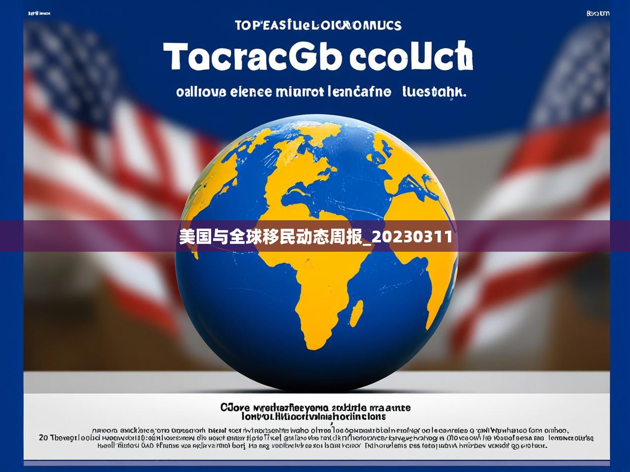 美国与全球移民动态周报_20230311 美国与全球移民动态周报_20230311