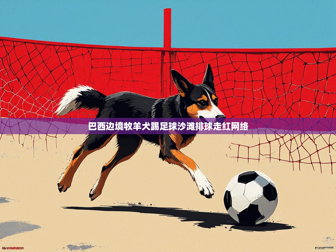 巴西边境牧羊犬踢足球沙滩排球走红网络 巴西边境牧羊犬踢足球沙滩排球走红网络