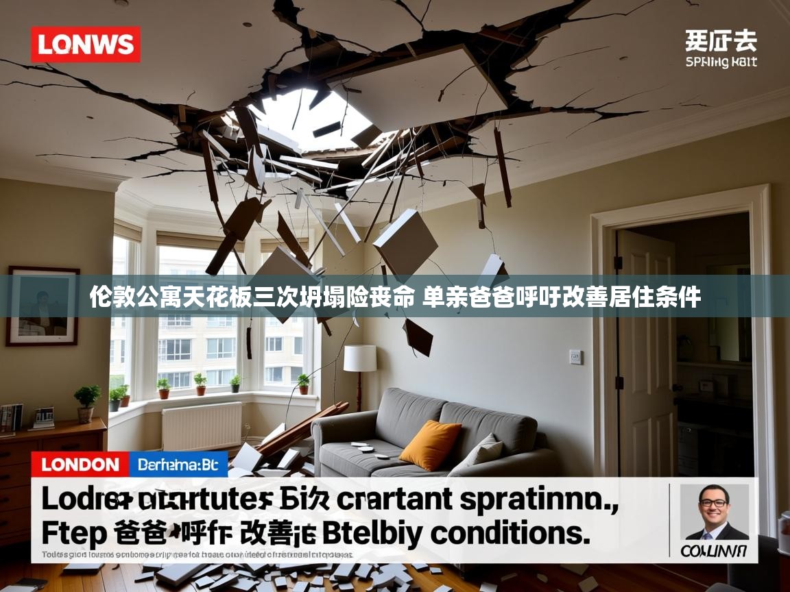 伦敦公寓天花板三次坍塌险丧命 单亲爸爸呼吁改善居住条件 伦敦公寓天花板三次坍塌险丧命 单亲爸爸呼吁改善居住条件