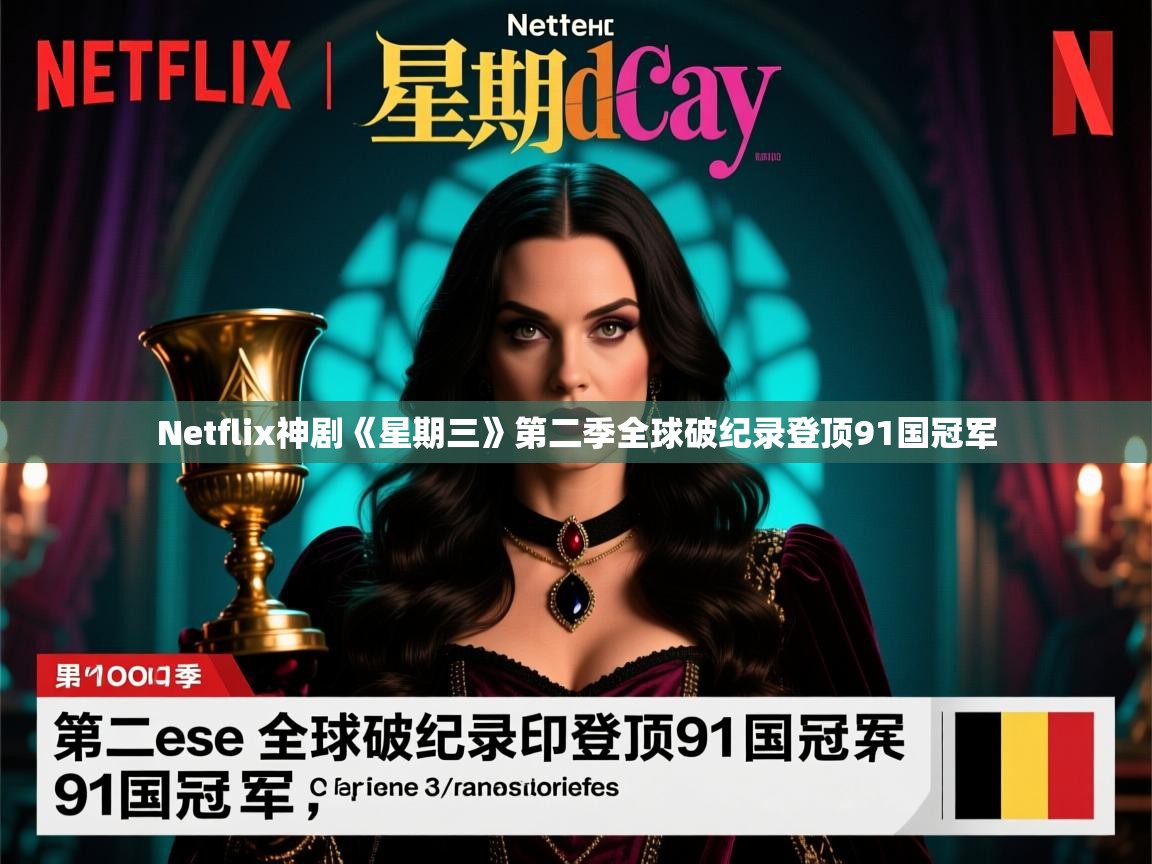 Netflix神剧《星期三》第二季全球破纪录登顶91国冠军 Netflix神剧《星期三》第二季全球破纪录登顶91国冠军