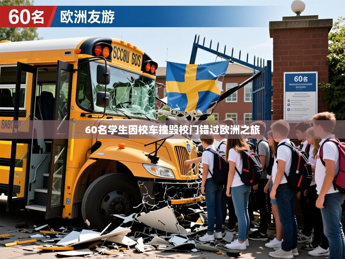 60名学生因校车撞毁校门错过欧洲之旅 60名学生因校车撞毁校门错过欧洲之旅