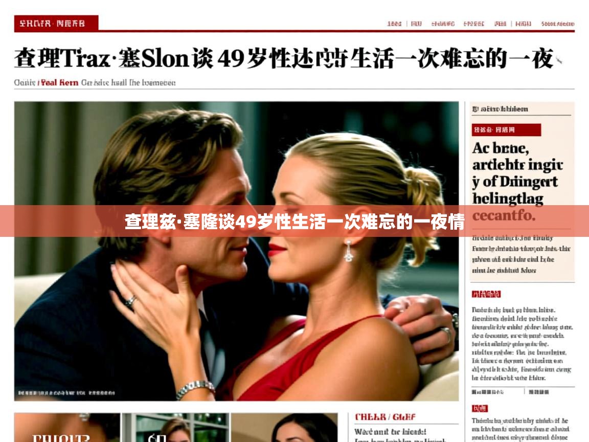 查理兹·塞隆谈49岁性生活一次难忘的一夜情 查理兹·塞隆谈49岁性生活一次难忘的一夜情