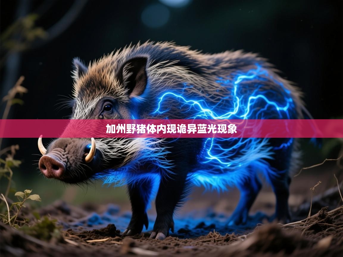 加州野猪体内现诡异蓝光现象 加州野猪体内现诡异蓝光现象